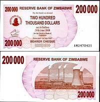 *200 000 dolárov Zimbabwe 2007, P49 UNC - Kliknutím na obrázok zatvorte -
